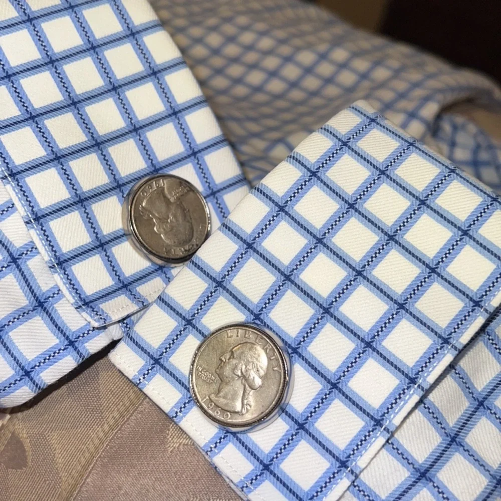 Vintage 1960 Quarters Cufflinks they’re over 60 years old!